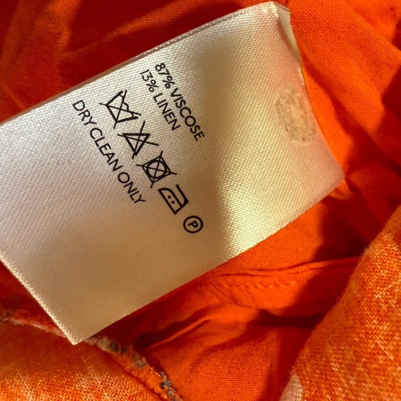 Free People Like A Lady Mini Dress Orange Combo - Picture 13 of 13